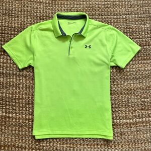 Under Armour Men’s Neon Lime Green Polo Shirt XL